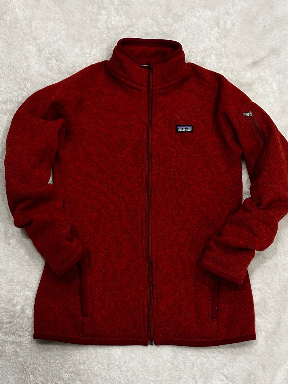 Patagonia Women’s Better Sweater Full Zip Fleece Jacket Heathered Red Size XS
